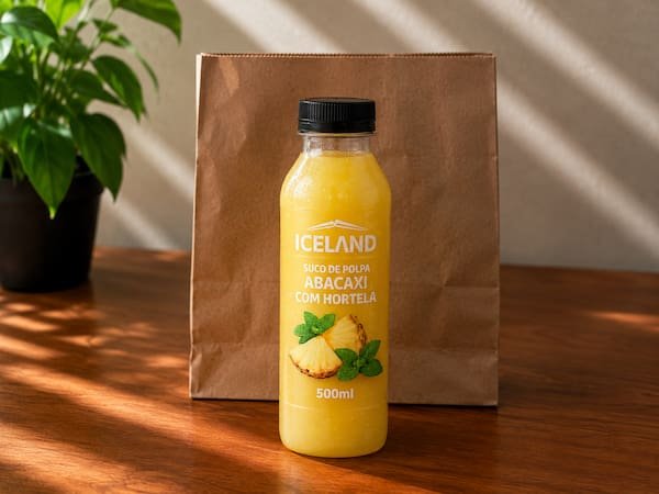 Suco de Polpa: Abacaxi com Hortelã